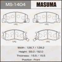 Колодки тормозные Toyota Previa 90-00, Liteace, Townace 97-08; Daihatsu передние MASUMA MS-1404