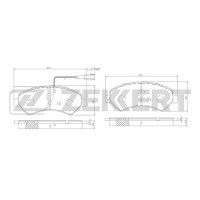 Колодки тормозные Citroen Jumper (250) 06-; Fiat Ducato (250) 06- передние дисковые с датчиком (GDB1703) BS-1471