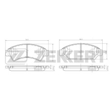 Колодки тормозные Toyota Camry (V10) 91- передние дисковые (GDB3141) Zekkert BS-2087