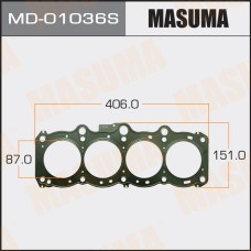 Прокладка ГБЦ Toyota Caldina, Camry 91-98, Corona 96- (3SFE) металл 1,25 MASUMA MD-01036S