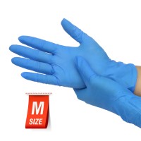Перчатки нитриловые голубые M (упаковка 100 шт.)