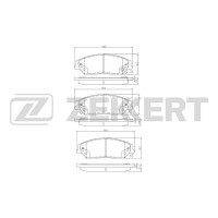 Колодки тормозные Toyota Camry (V40) 06-, Camry (V50) 11- дисковые передние Zekkert BS2384