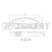 Колодки тормозные Citroen Jumper (250) 06-; Peugeot Boxer (250) 06- задние дисковые (GDB1682) Zekkert BS-1470