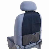 Защита спинки переднего сиденья Skyway ПВХ с карманом черная