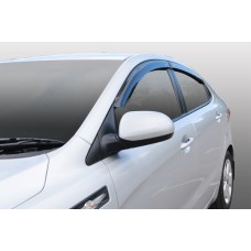 Дефлекторы на боковые стекла Kia Rio седан 12 накладные неломающиеся 4 шт. Voron Glass ХИТ ПРОДАЖ