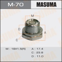 Болт слива масла M18 x 1.5 с магнитом AКПП Toyota; Lexus MASUMA M70