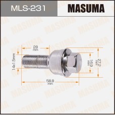 Болт колеса M14 x 1,5 VAG A8, Q5 Masuma MLS-231