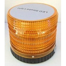 Маячок проблесковый 12 В желтый на магните H=67 мм 8 LED светодиодный автономный 3 х 1,5V