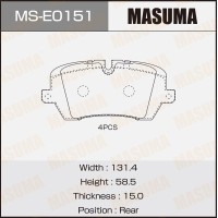 Колодки тормозные MASUMA MSE0151 LR036574,LR065492,LR068303,LR079910,LR079935,LR084118,LR106326,LR108260
