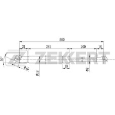 Амортизатор багажника ZEKKERT GF1763 VW Polo IV 01-