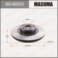 Диск тормозной MASUMA BD8203 front FORESTER, IMPREZA01-[уп.2]