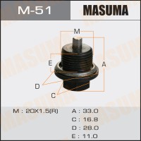 Болт слива масла M20 x 1.5 с магнитом Subaru MASUMA M51