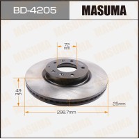 Диск тормозной MASUMA BD4205 front MAZDA605-[уп.2]