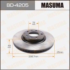 Диск тормозной MASUMA BD4205 front MAZDA605-