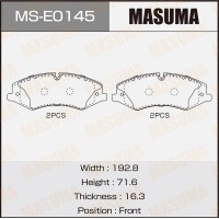 Колодки тормозные MASUMA MSE0145 LR015578,LR026221