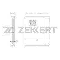Радиатор печки ZEKKERT MK5081 Opel Astra G 98-, Astra H 04-