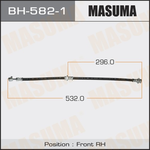 Шланг тормозной Nissan Teana (J32) 08-12 передний MASUMA правый BH-582-1