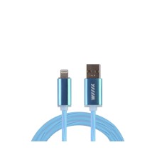 Кабель переходник светящийся WIIIX USB-8pin синий 1 м **