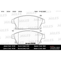Колодки тормозные Chevrolet Cruze 1.6/1.8; Opel Astra J 1.6 09- передние Miles E100096