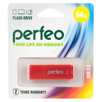 Флэш USB 64Gb Perfeo C04 Red