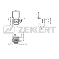 Датчик абсолютного давления (ДАД) ZEKKERT SE1027 Hyundai Accent II,III 00-, Getz 02-, Santa Fe 01-, Tucson 04-