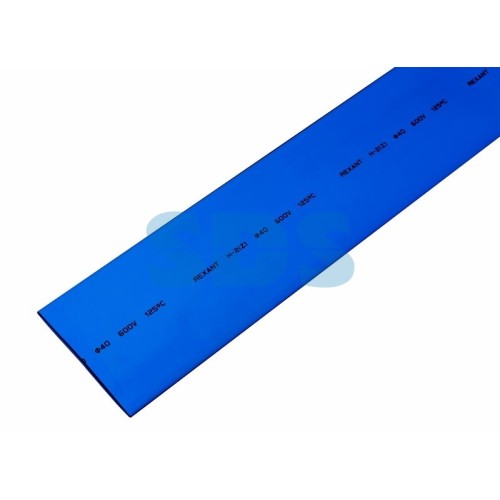 Трубка термоусадочная D=40-20 мм синяя по 1 метру Rexant