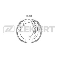 Колодки стояночного тормоза Chevrolet Lacetti 02-, Epica 06- 169 x 26 Zekkert BK-4051