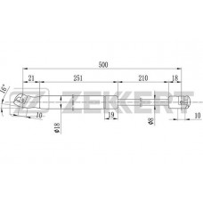 Амортизатор багажника ZEKKERT GF1029 VW Golf III 91-