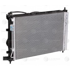 Блок охлаждения Hyundai Solaris 10-; KIA Rio 10- MT (радиатор+конденсер+вентилятор) Luzar LRK 08L4