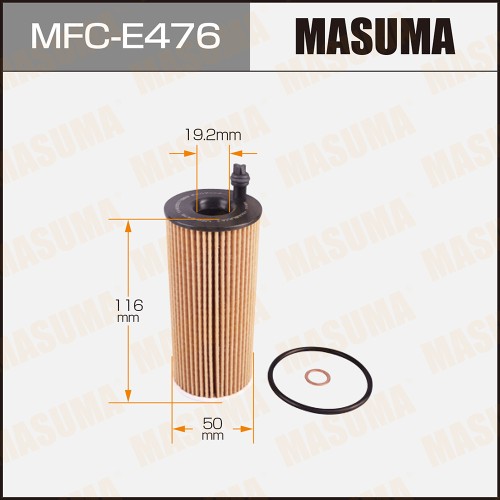 Фильтр масляный BMW 1 (F20), 3 (E90, F30), 5 (F10), 6 (F12), X3 (F25); Mini (Diesel) Masuma MFC-E476