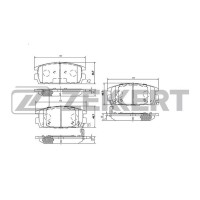 Колодки тормозные Hyundai Terracan 01- задние дисковые (GDB3296) Zekkert BS-1937