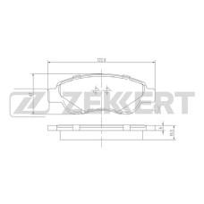 Колодки тормозные Citroen C1 I, II 05-; Peugeot 107 05-, 108 14- передние дисковые (GDB1633) Zekkert BS-1939