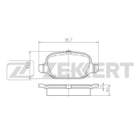 Колодки тормозные ZEKKERT BS2464 диск. задн. Alfa Romeo 147 (937) 01-, 156 (932) 97-, GT (937) 03-, Fiat Linea