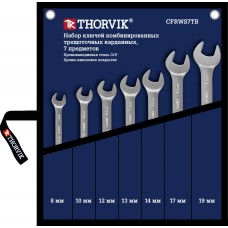 Набор ключей комбинированных трещоточных шарнирных 7 пр. 8-19 мм сумка Thorvik CFRWS7TB