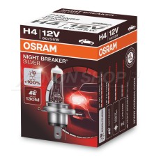 Лампа 12 В H4 60/55 Вт Р43 +100% Night Breaker Silver галогенная Osram