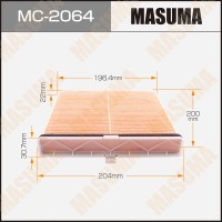 Фильтр салона Mazda 2 (DL) 15-, 3 (BP) 19-, CX-3 (DK) 15-, Demio 14- Masuma MC-2064