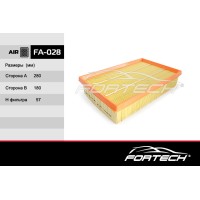Фильтр воздушный Ford Transit 2.0, 2.2, 2.4 TDCi 06-; Nissan Pathfinder 2.0-2.5 00-, Navara 05- Fortech FA-028