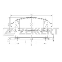 Колодки тормозные Toyota Chaser (_X10_) 96-, Cresta (X10_) 96- задние дисковые (GDB7065) Zekkert BS-1942
