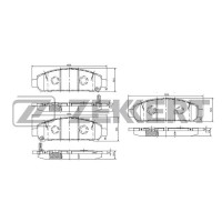 Колодки тормозные Toyota Venza (AGV1_) 08- передние дисковые (GDB7910) Zekkert BS-2078