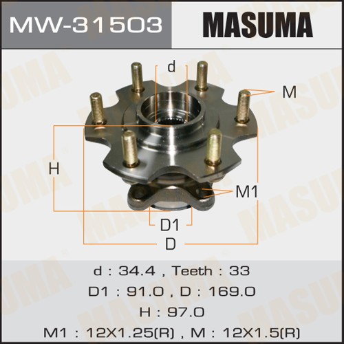 Ступица Mitsubishi Pajero 99-06 задняя MASUMA MW-31503