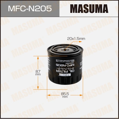 Фильтр масляный Nissan Pathfinder 10-; Infiniti FX 10-, QX70 13- 3.0 dCi Masuma MFC-N205