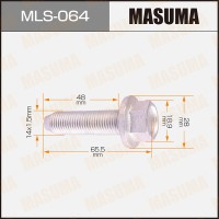 Болт амортизатора 14 x 1.5 Subaru Masuma MLS-064