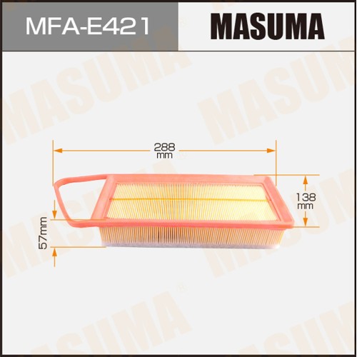 Фильтр воздушный MASUMA MFAE421 LHD PEUGEOT/ 107, 206, 307, 1007/ V1400 01- (1/20)