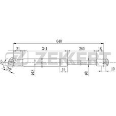 Амортизатор багажника ZEKKERT GF1590 Mercedes ML (W163) 98-