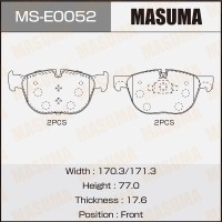 Колодки тормозные BMW X5 (E70, F15) 06-, X6 (E71, F16) 08- передние Masuma MS-E0052