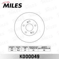 Диск тормозной Nissan Maxima (30) 3.0 88-94/(32) 2.0 95-97 передний вентилируемый Miles K000049
