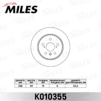 Диск тормозной Toyota Camry V10/V20 3.0 91-01, V30 2.4-3.0 01- задний Miles K010355