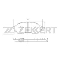 Колодки тормозные Mazda 323 VI 98- передние дисковые (GDB3193) Zekkert BS-1118