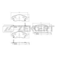 Колодки тормозные Honda CR-V 06- передние Zekkert BS-1753