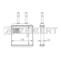 Радиатор печки ZEKKERT MK5041 Daewoo Matiz (M100) 98-
